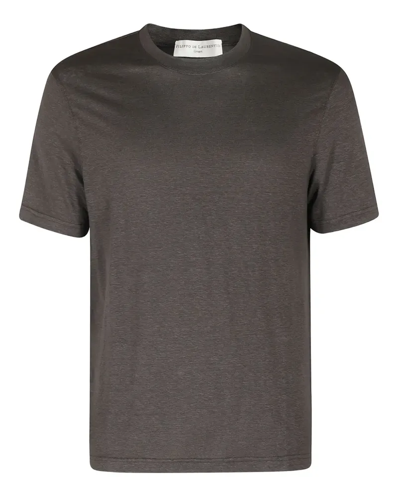 Filippo de Laurentiis T-Shirt mit rundem Ausschnitt - Braun Braun