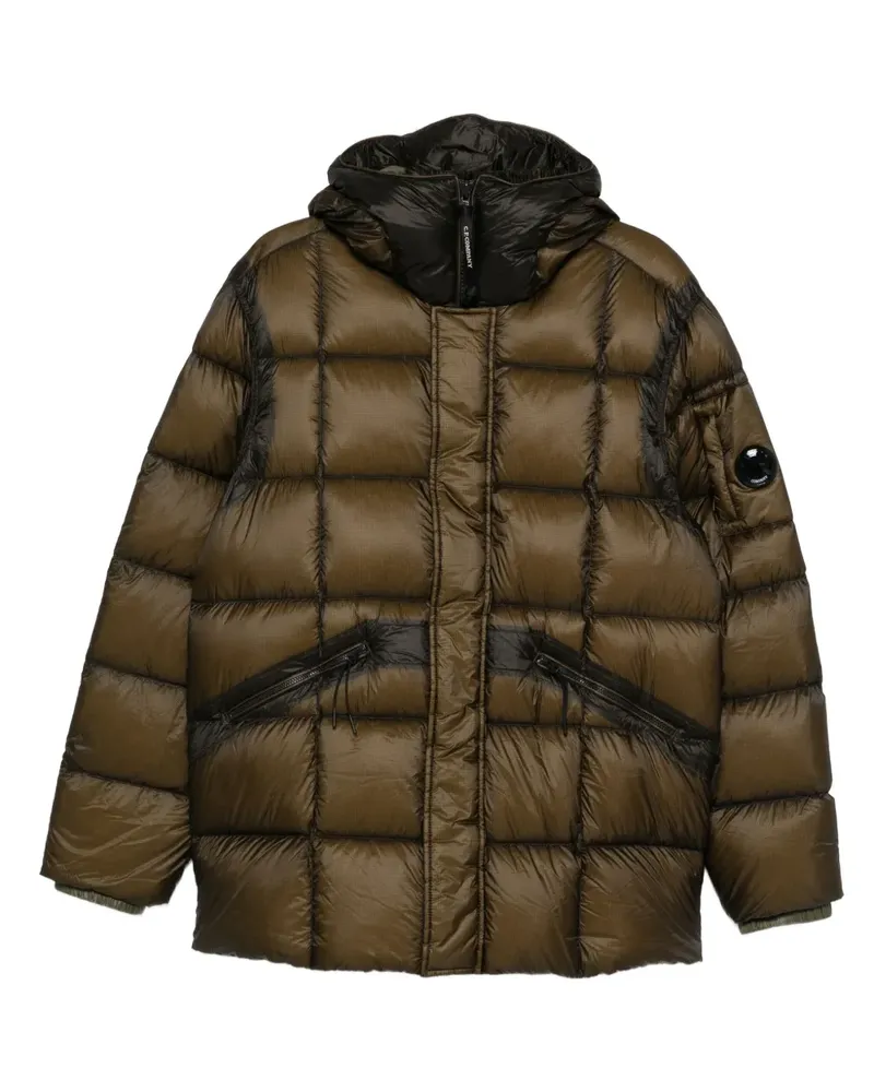 C.P. Company Gesteppte Kapuzenjacke - Grün Grün