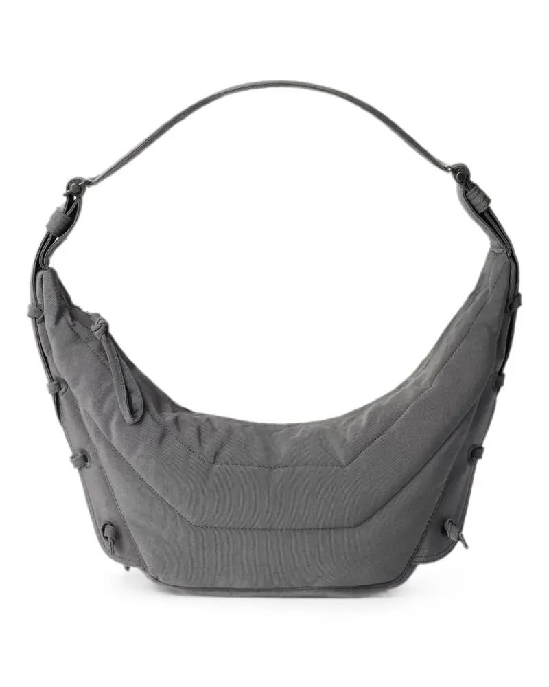 Christophe Lemaire small Soft Game bag in nylon canvas - Grau Grau