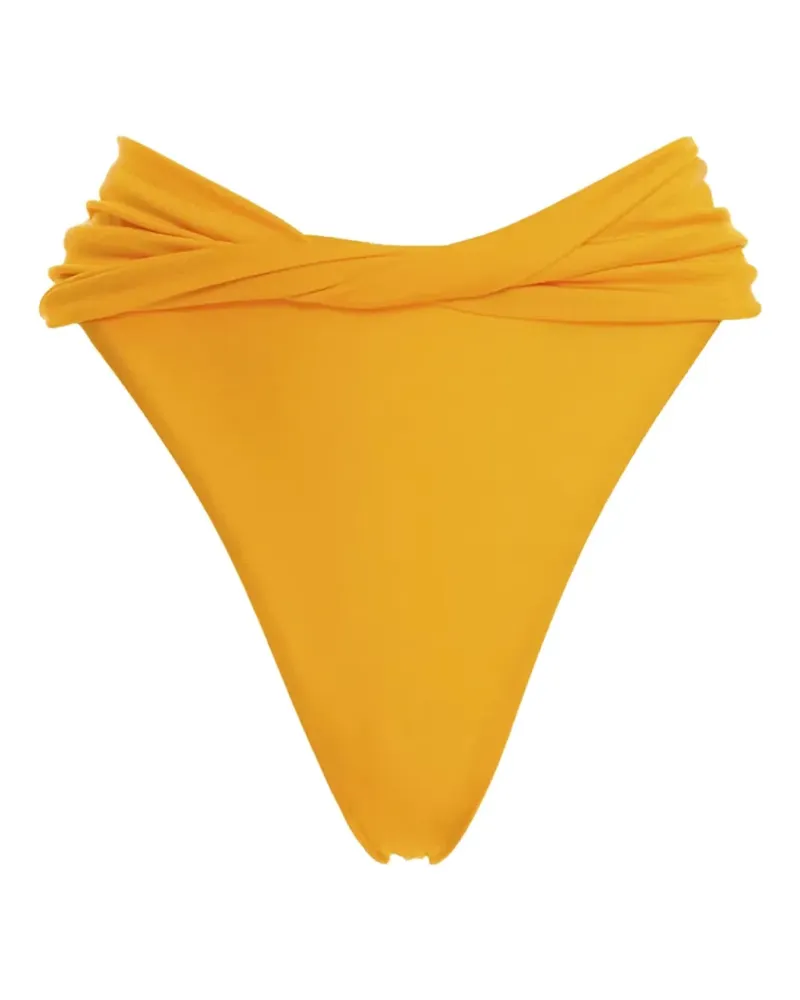 AGUA BENDITA ruched arabella lily bikini bottoms - Gelb Gelb
