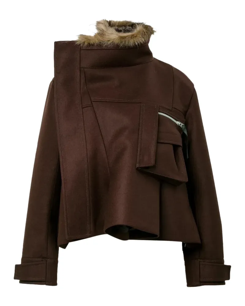 Sacai Melton jacket - Braun Braun