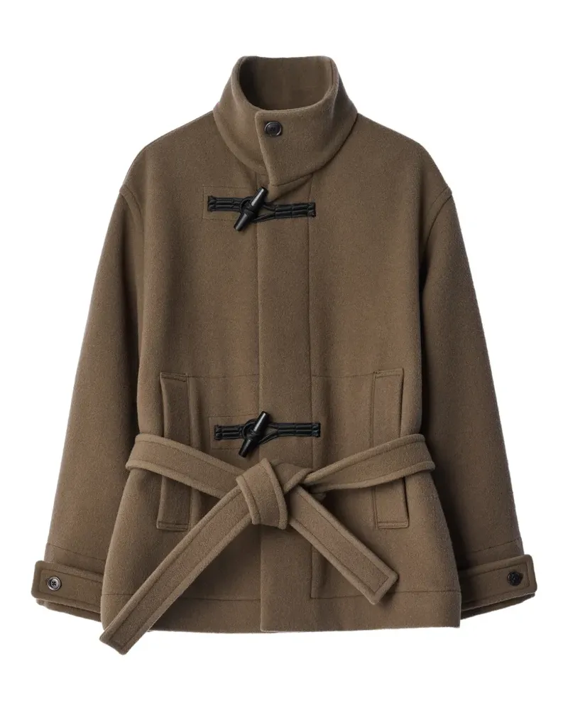 Christophe Lemaire Kurzer Dufflecoat aus Wolle - Braun Braun