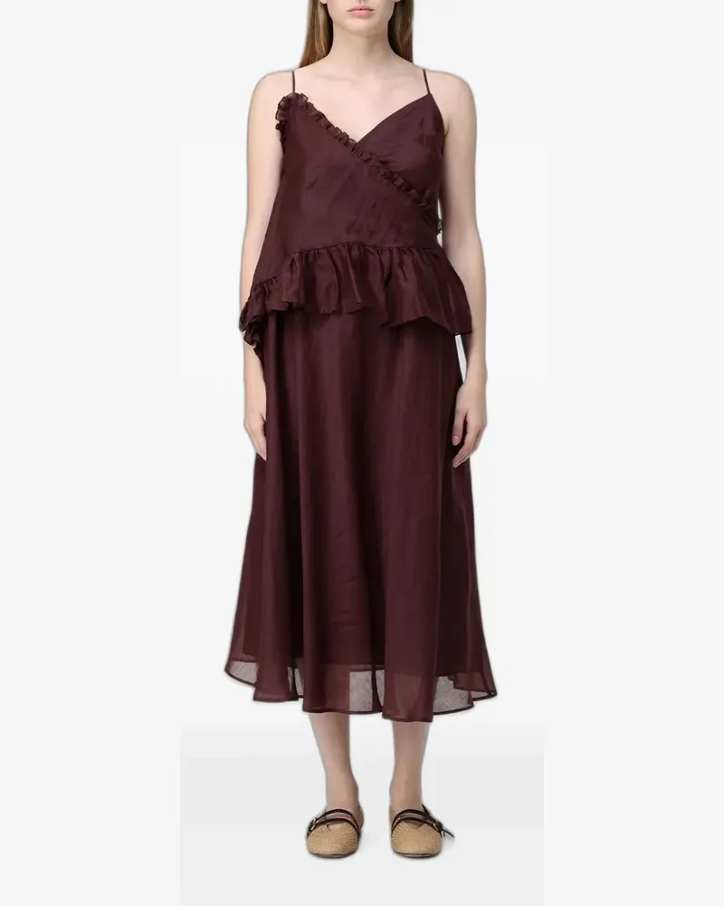 MEIMEIJ ruffled midi dress - Rot Rot