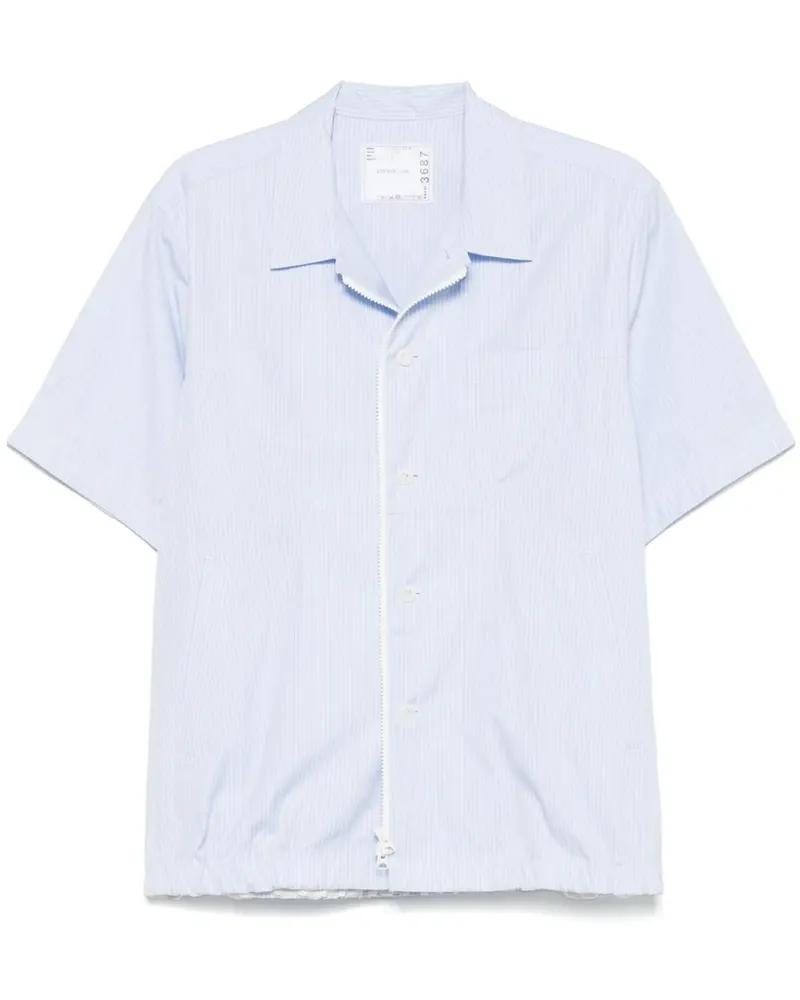 Sacai Gestreiftes Hemd - Blau Blau