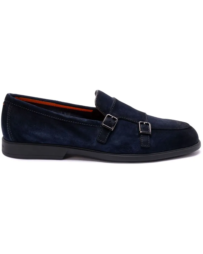 Santoni Loafer aus Wildleder - Blau Blau