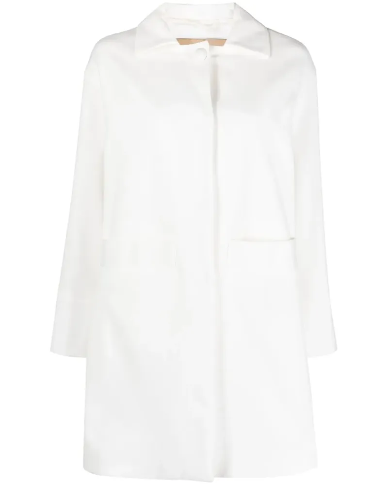 Herno Asymmetrischer Mantel - Weiß Weiß