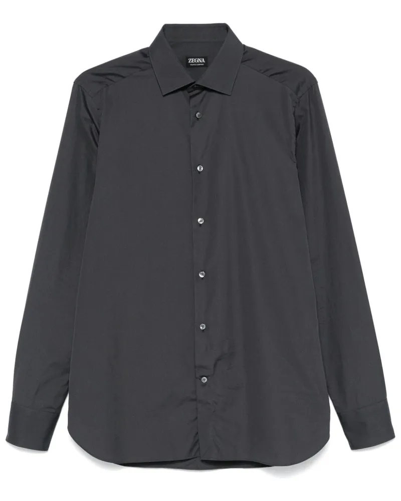 Ermenegildo Zegna Hemd aus Popeline - Grau Grau