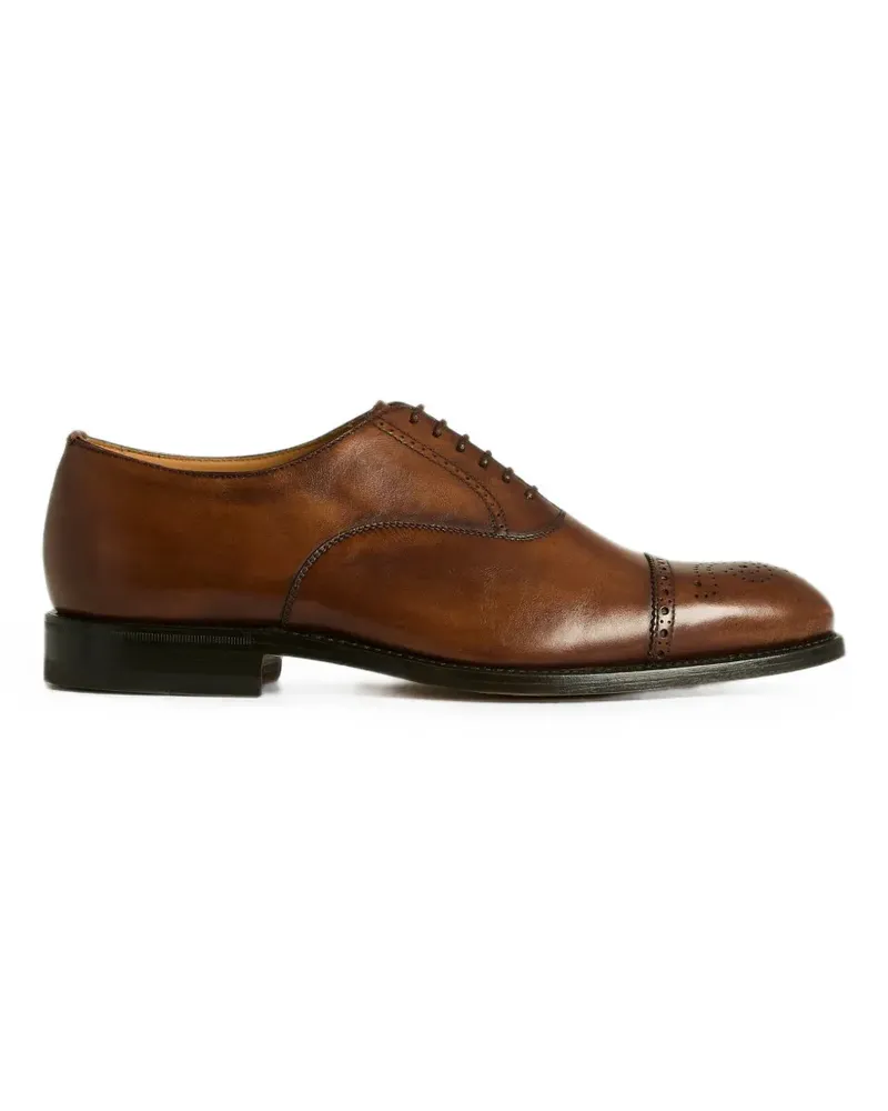 Kiton Oxford-Schuhe mit Budapestermuster - Braun Braun