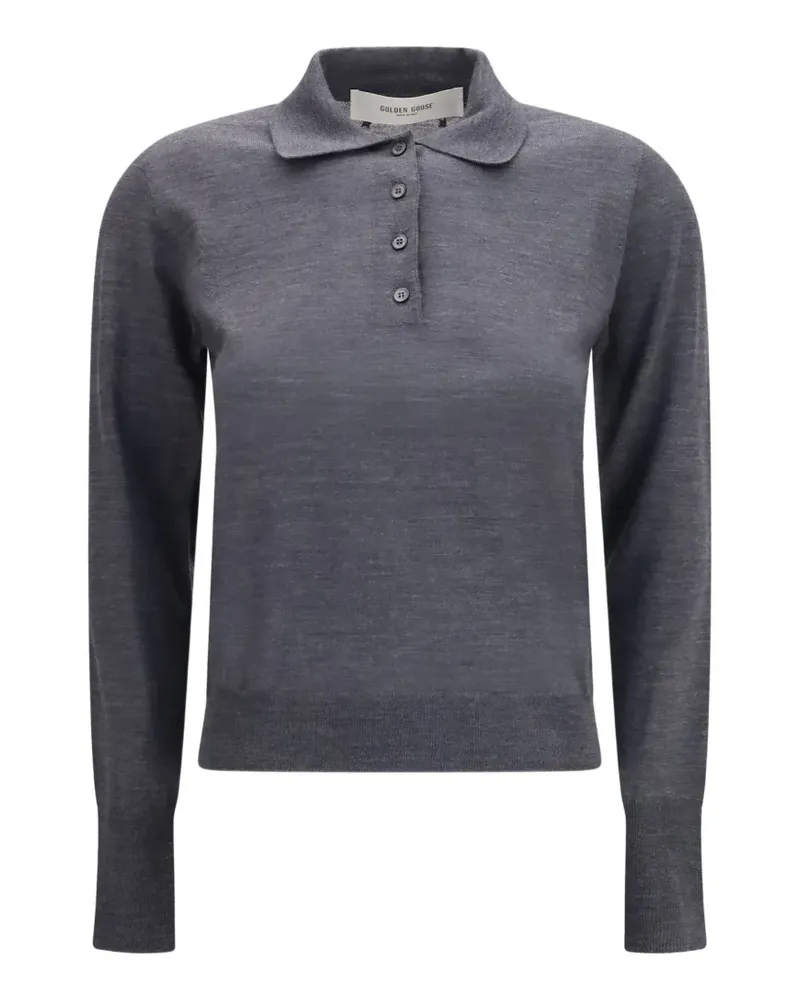 Golden Goose Gestricktes Poloshirt - Grau Grau