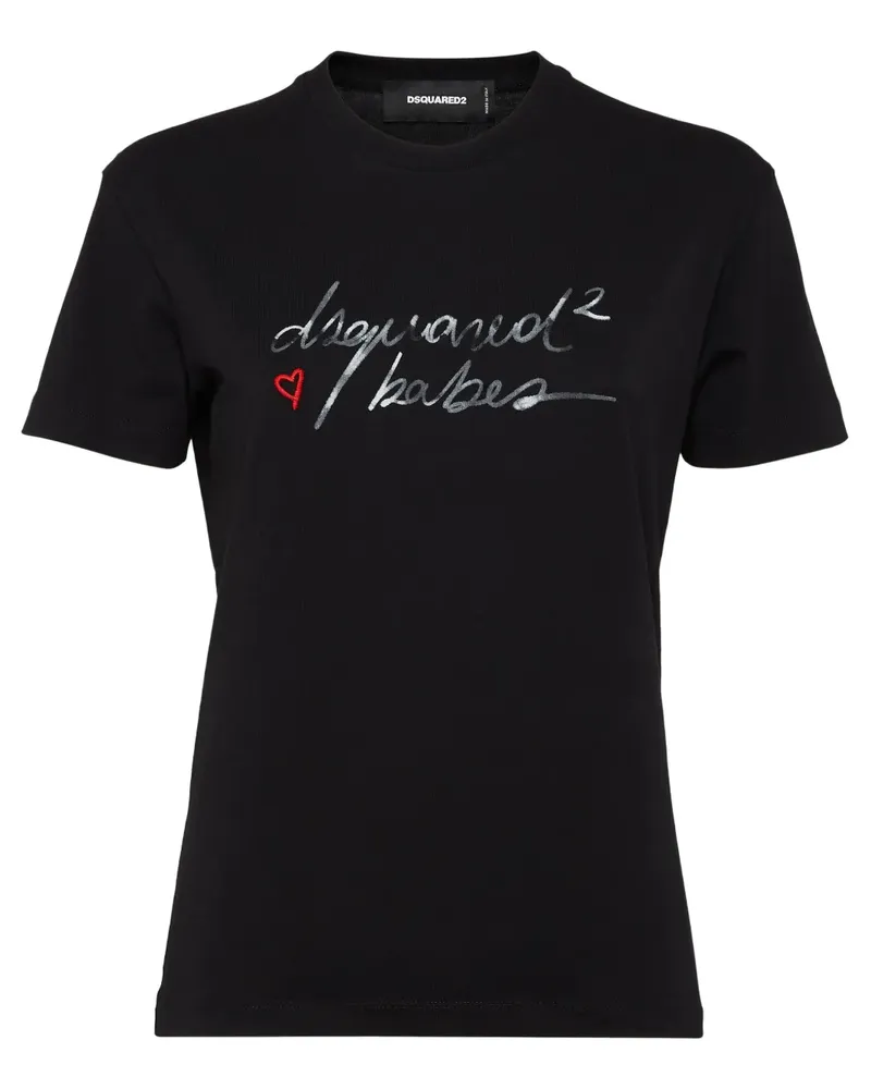 Dsquared2 T-Shirt mit Logo-Print - Schwarz Schwarz