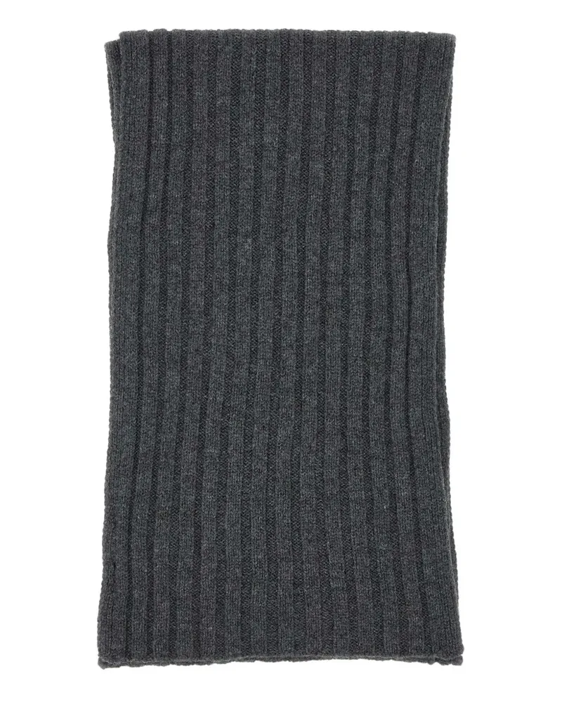 Gran Sasso ribbed scarf - Grau Grau