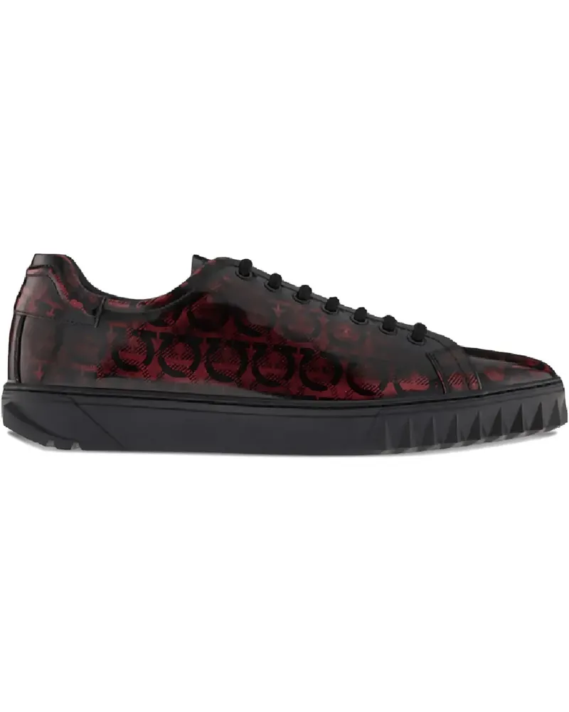 Ferragamo Sneakers mit Gancini-Print - Rot Rot