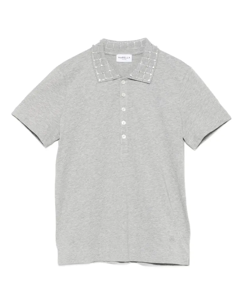 MARELLA Poloshirt mit verziertem Kragen - Grau Grau
