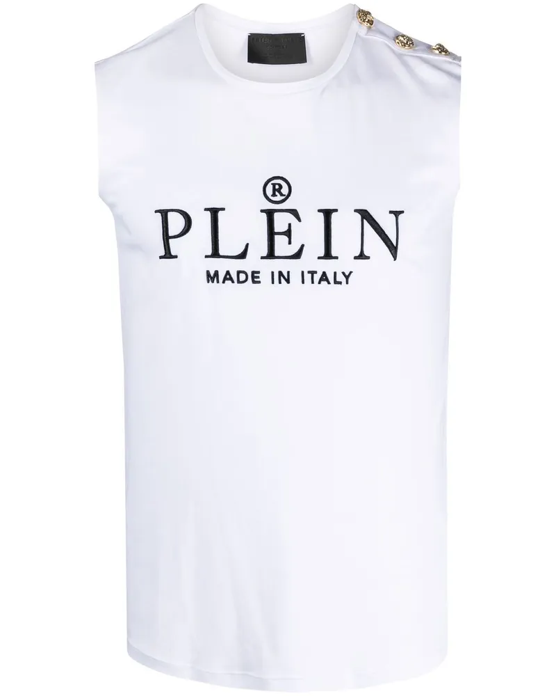 Philipp Plein Tanktop mit Logo-Print - Weiß Weiß