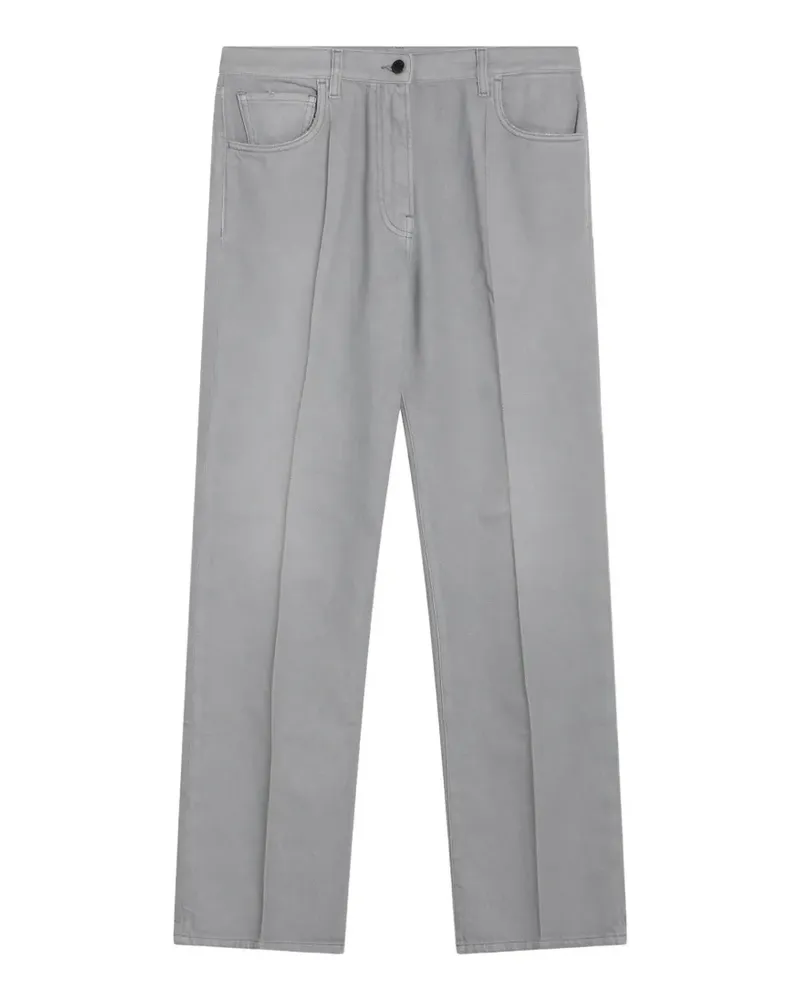 Prada pressed-crease straight-leg denim jeans - Grau Grau