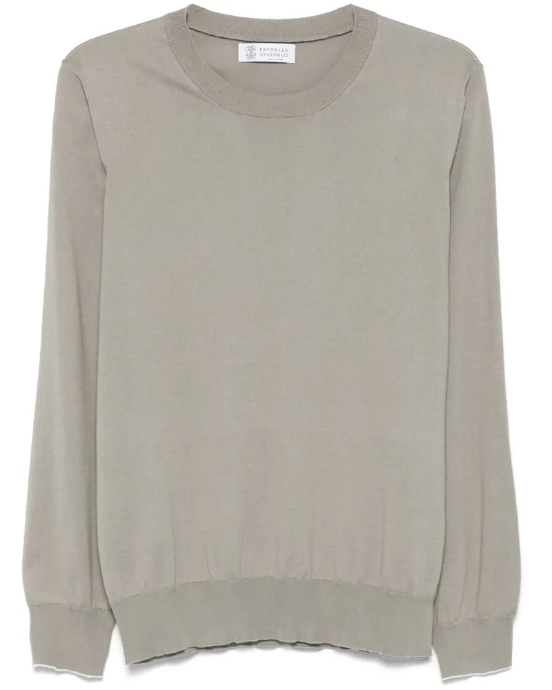 Brunello Cucinelli Pullover aus Baumwolle - Grün Grün