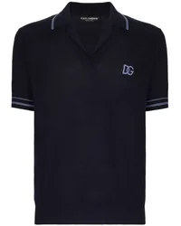 Dolce & Gabbana Poloshirt mit Logo-Stickerei Blau