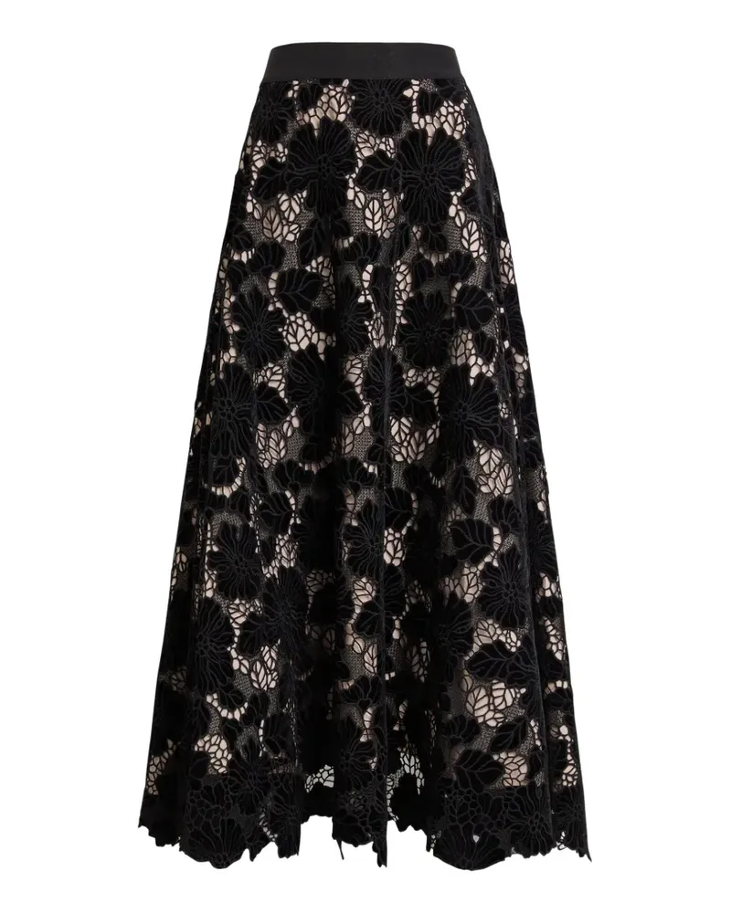 Alice + Olivia Lorena lace maxi skirt - Schwarz Schwarz