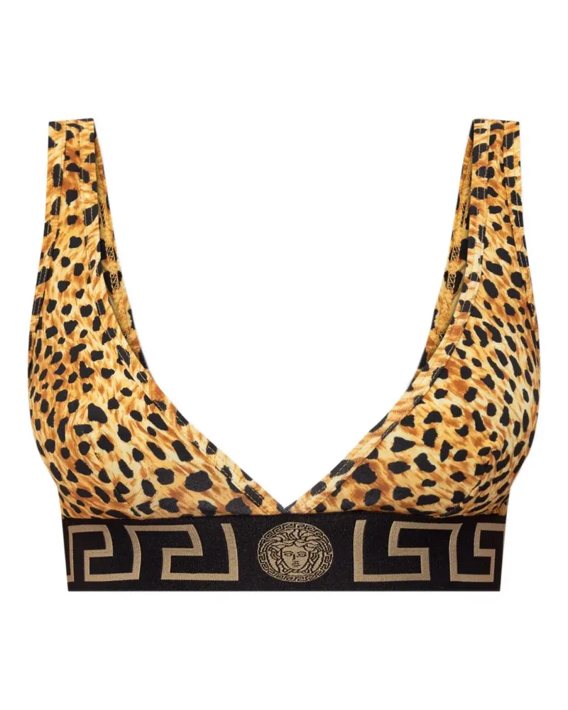 Versace BH mit Leoparden-Print - Gelb Gelb