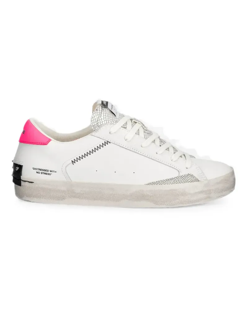 Crime snakeskin-effect panelled sneakers - Weiß Weiß
