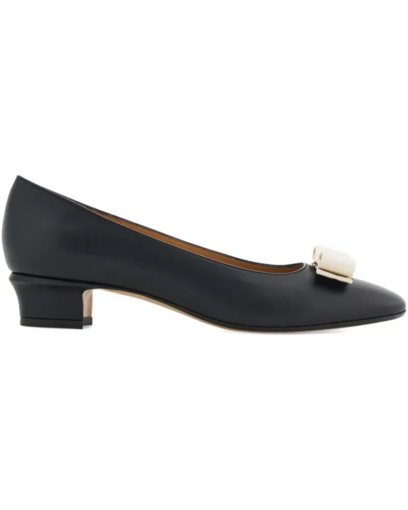 Ferragamo Vara Pumps mit Schleife 30mm - Schwarz Schwarz