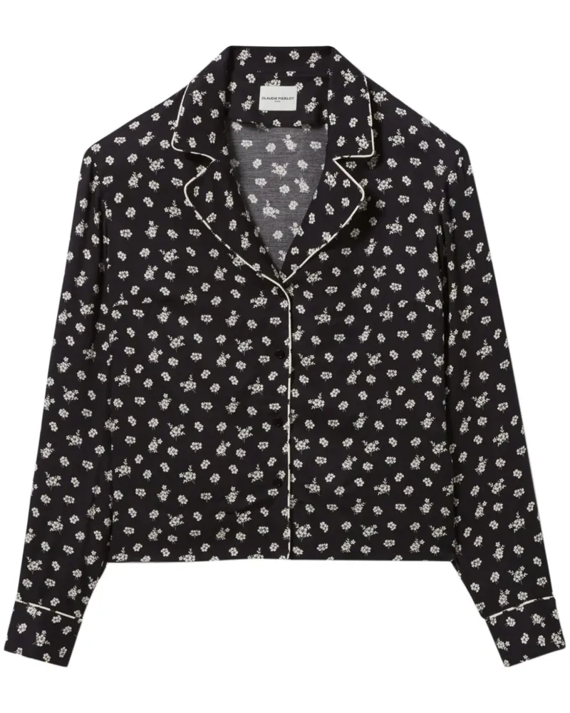 Claudie Pierlot Hemd mit Print - Schwarz Schwarz