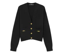 Cardigan mit Medusa-Schild - Schwarz