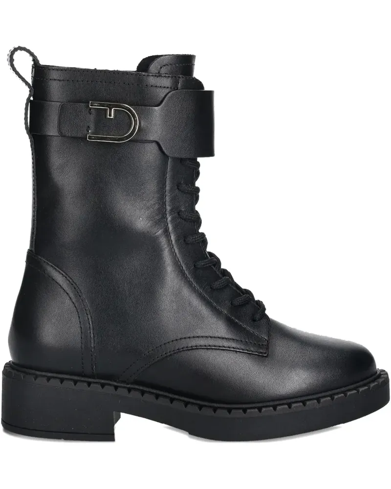 Furla Schnürstiefel mit Schnallenverschluss - Schwarz Schwarz