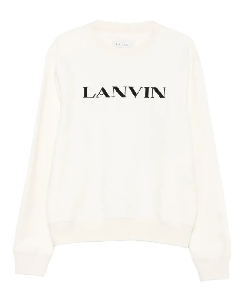 Lanvin Sweatshirt mit Logo-Stickerei - Weiß Weiß
