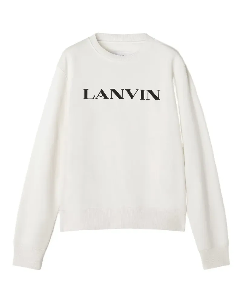 Lanvin Sweatshirt mit Logo-Stickerei - Weiß Weiß