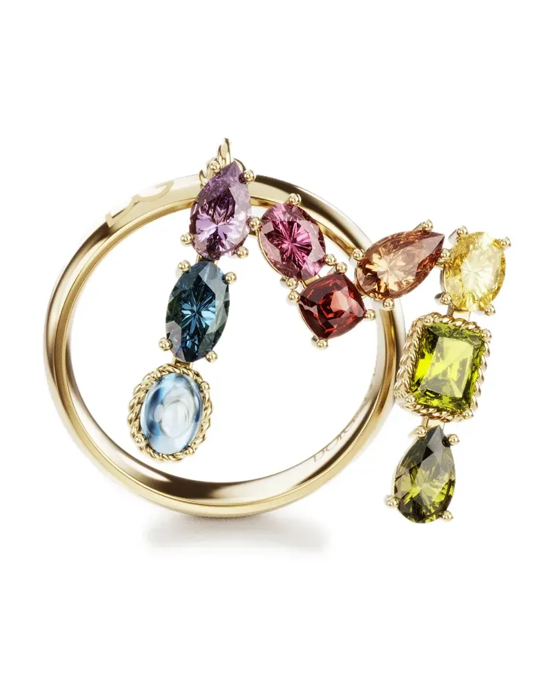 Dolce & Gabbana 18kt Rainbow Alphabet M Gelbgoldring Gold