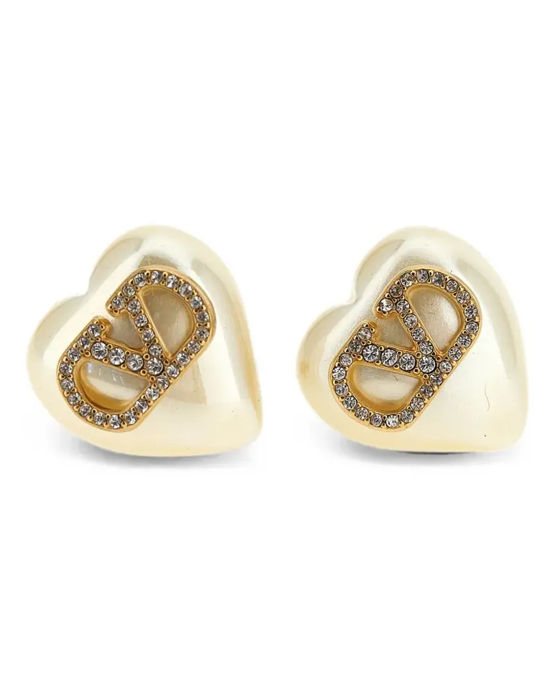 Valentino Garavani VLogo Signature heart earrings - Gold Gold
