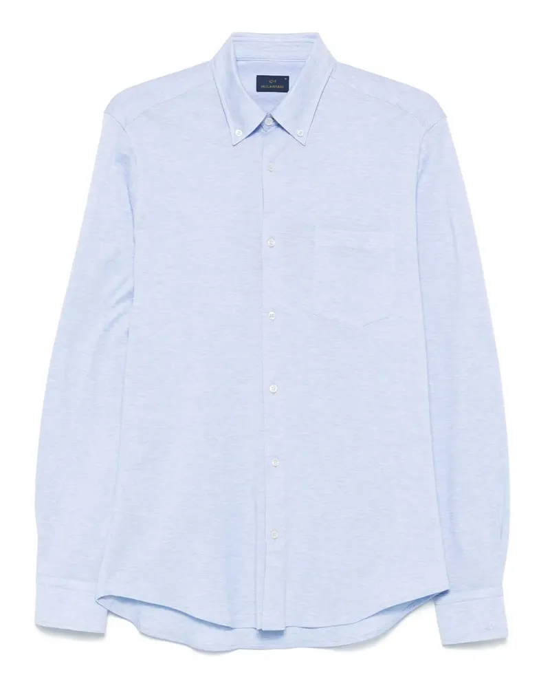 Paul & Shark Hemd mit meliertem Effekt - Blau Blau