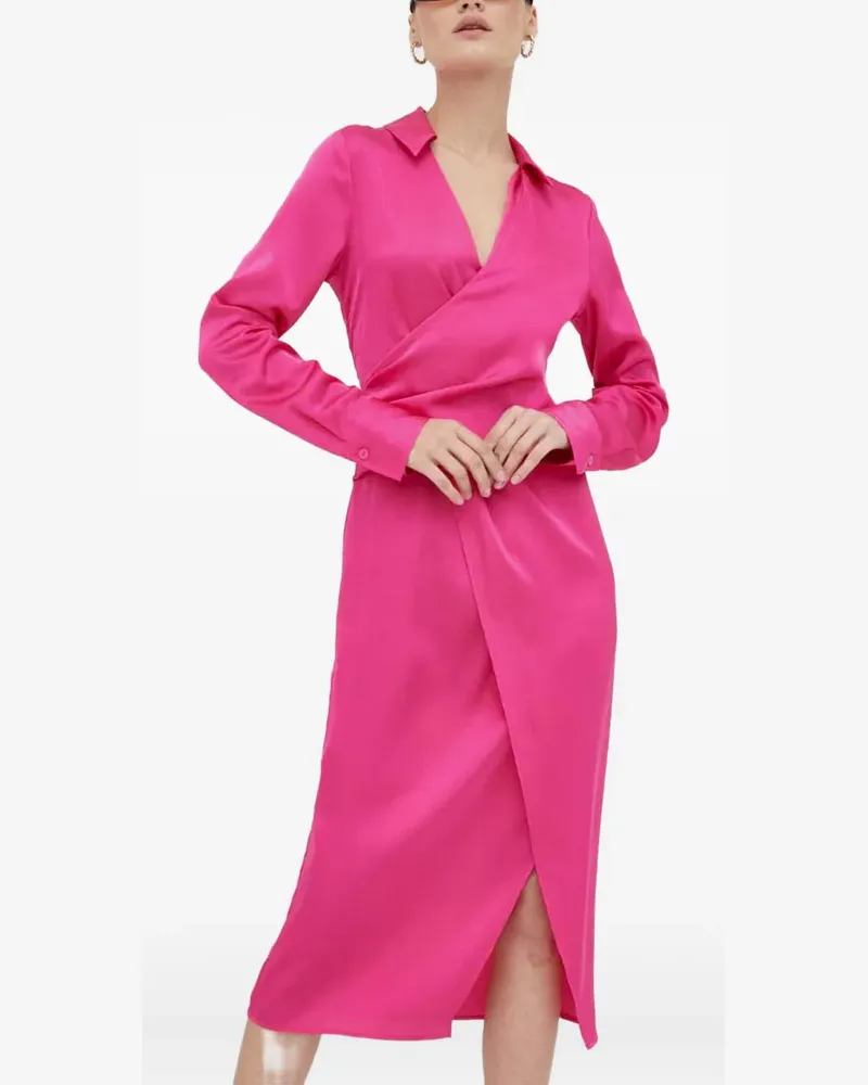 Day Birger et Mikkelsen Midikleid in Wickeloptik - Rosa Rosa