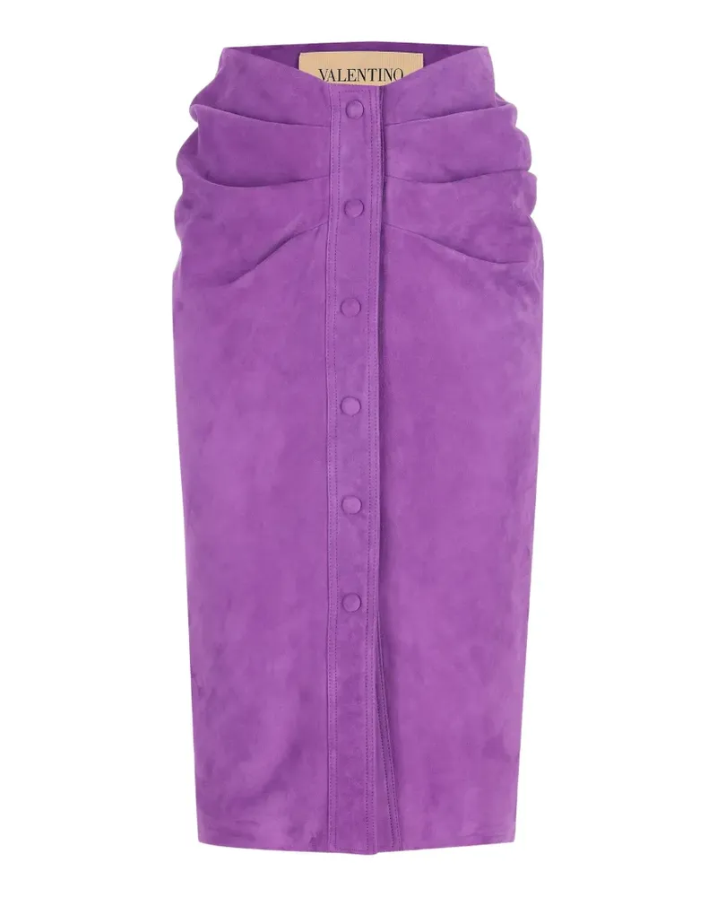 Valentino Garavani suede midi skirt - Violett Violett