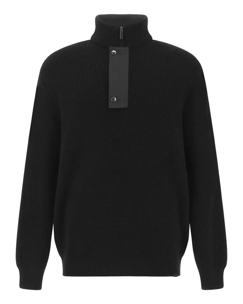Paul & Shark Typhoon® Pullover mit kurzem Reißverschluss - Schwarz Schwarz