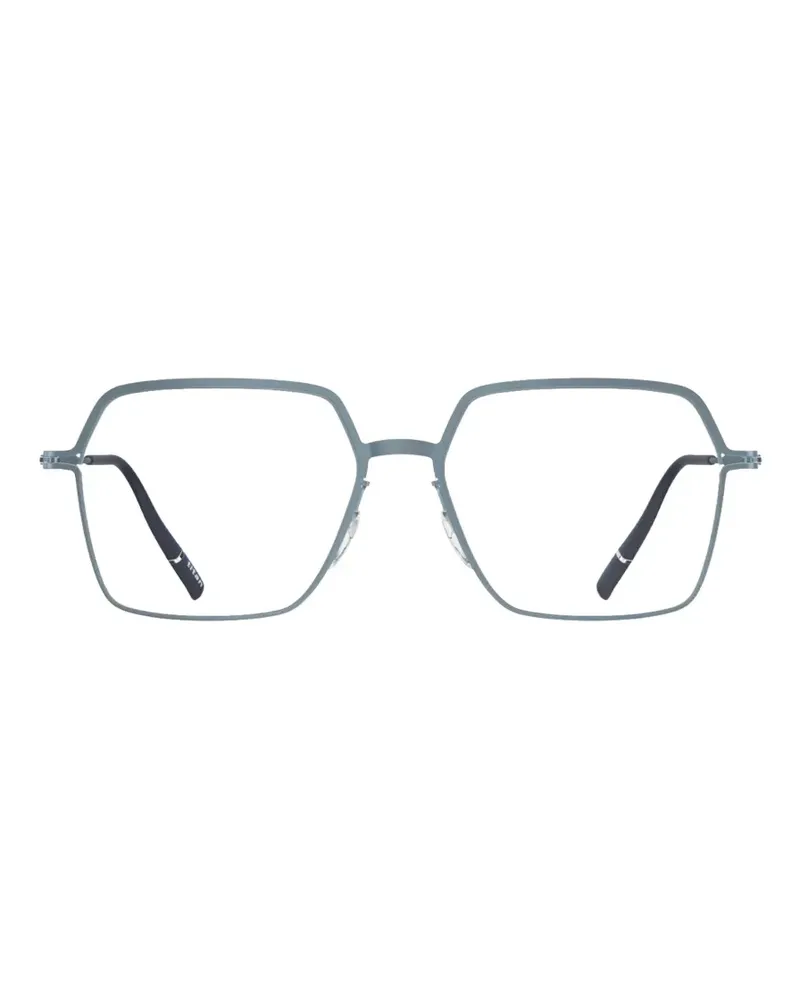 Silhouette titanium geometric-frame glasses - Blau Blau