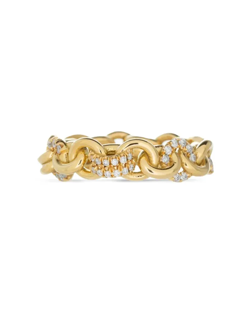Spinelli Kilcollin 18kt Medium Fused Serpens Gelbgoldring mit Diamanten Gold