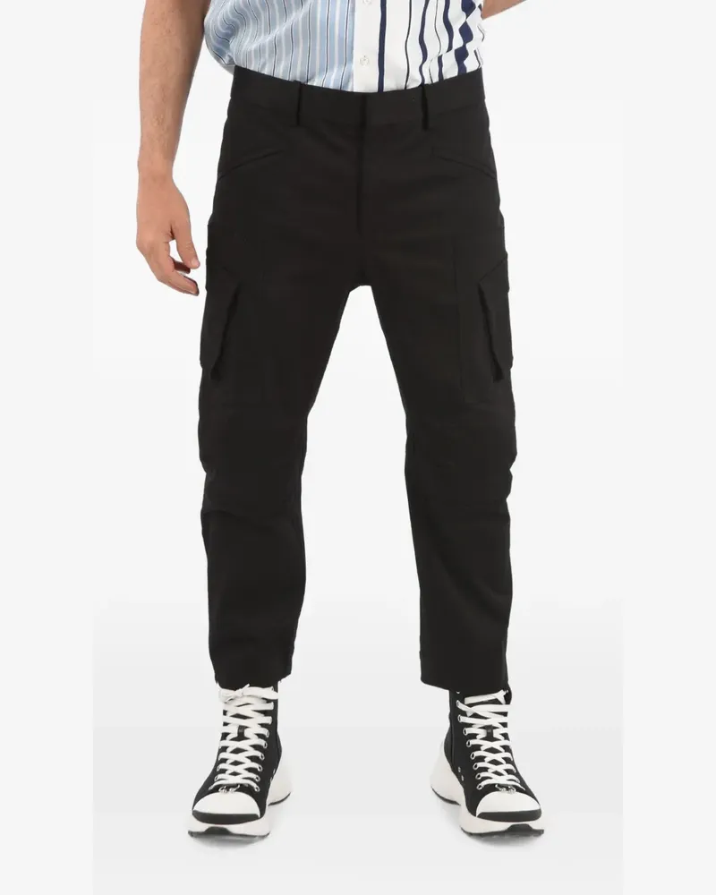 Neil Barrett Motocross Ergodynamic cargo pants - Schwarz Schwarz