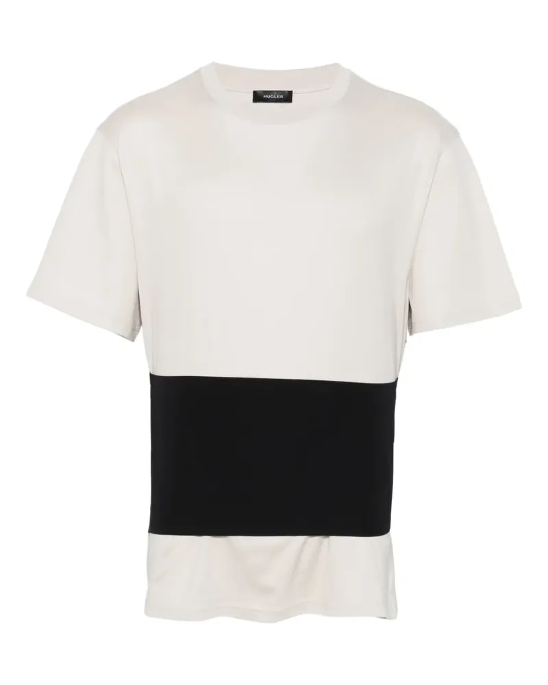 Thierry Mugler T-Shirt mit Einsätzen - Nude Nude