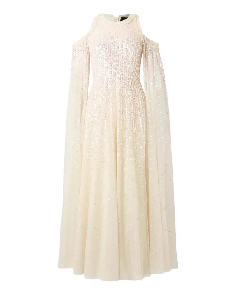 Needle & Thread Moonlight Maxikleid mit Cape - Nude Nude