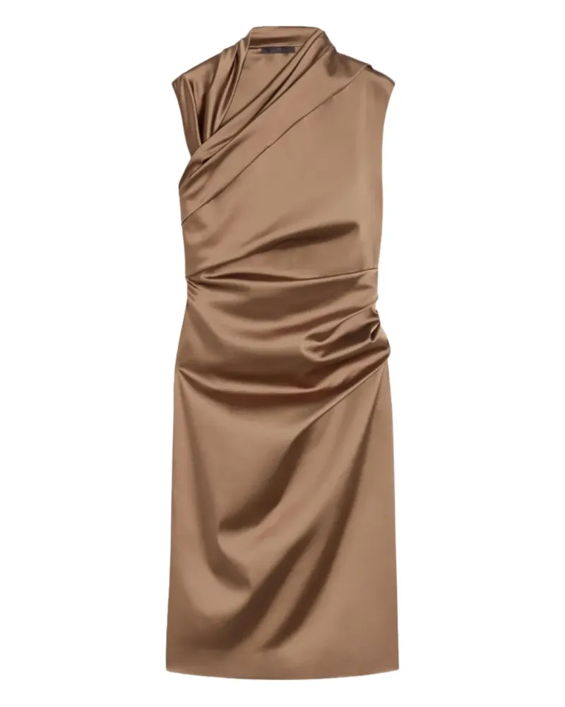 Max Mara Drapiertes Cantico Midikleid - Braun Braun