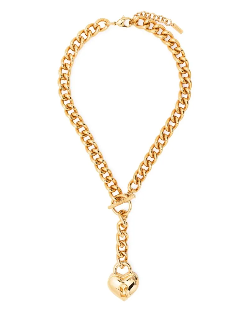 Moschino Halskette mit Herzanhänger Gold