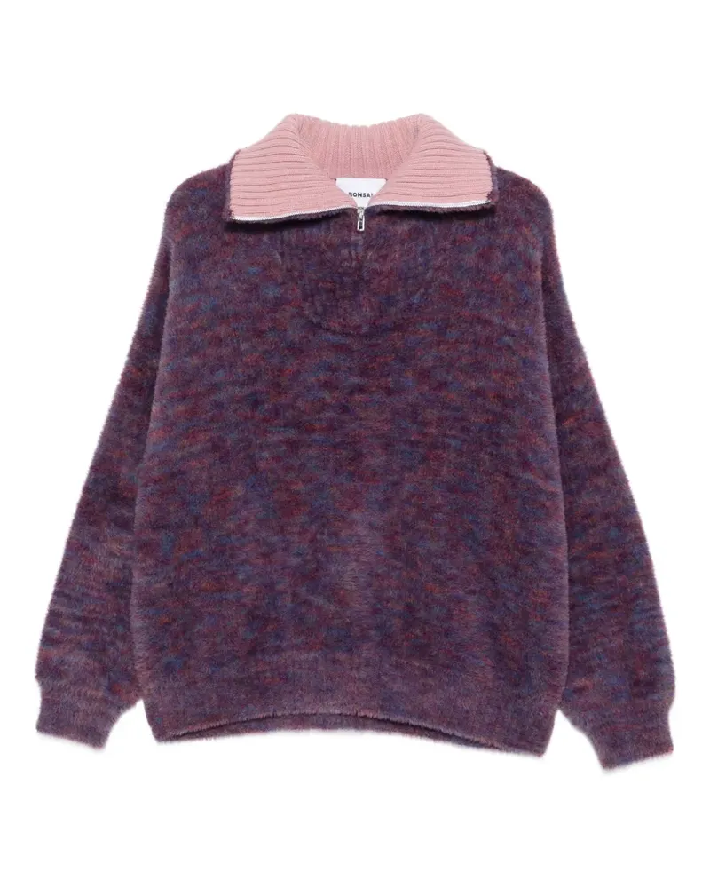 BONSAI Pullover mit Reißverschluss - Violett Violett