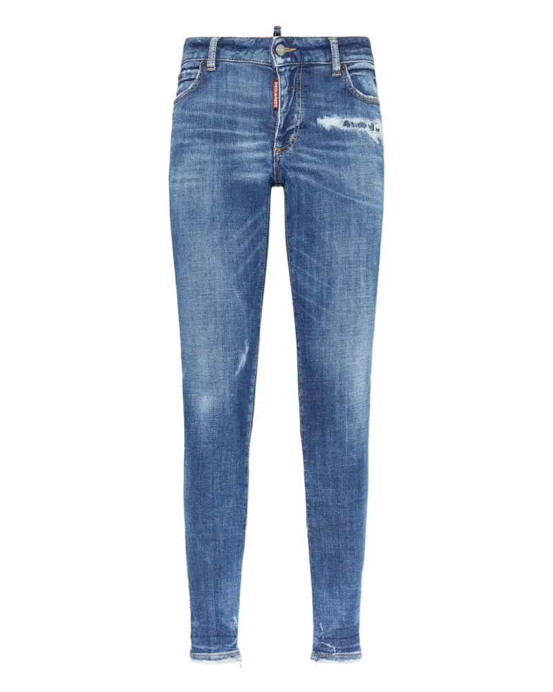 Dsquared2 Jeans mit Logo-Patch - Blau Blau