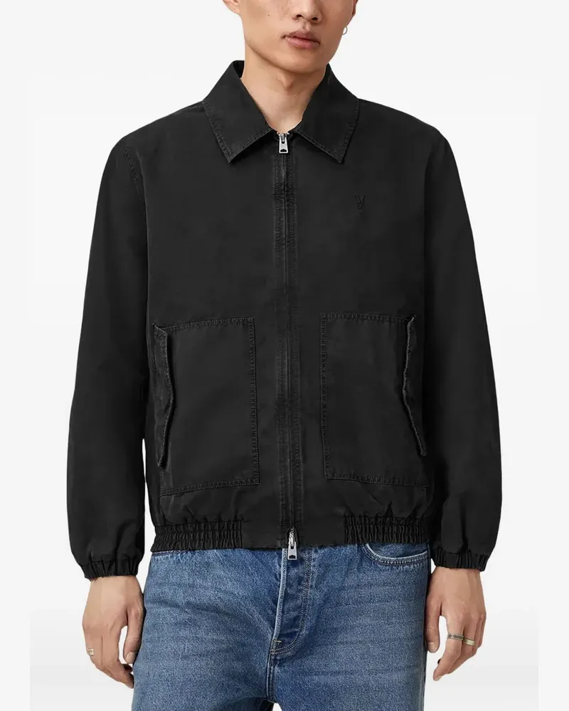 AllSaints Holman Ramskull zip-up jacket - Schwarz Schwarz