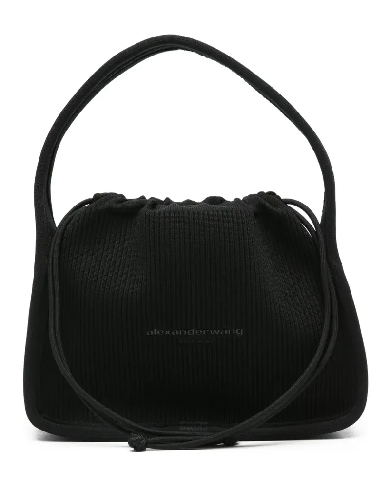 Alexander Wang small Ryan ribbed tote bag - Schwarz Schwarz
