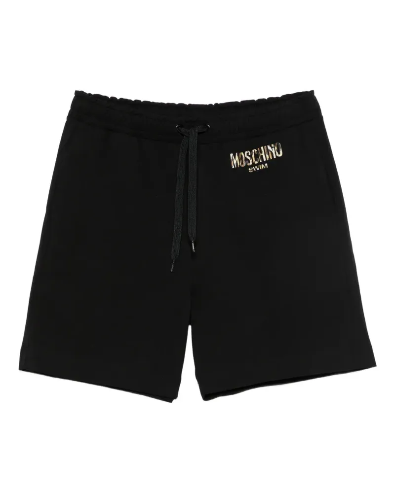Moschino logo-print drawstring shorts - Schwarz Schwarz
