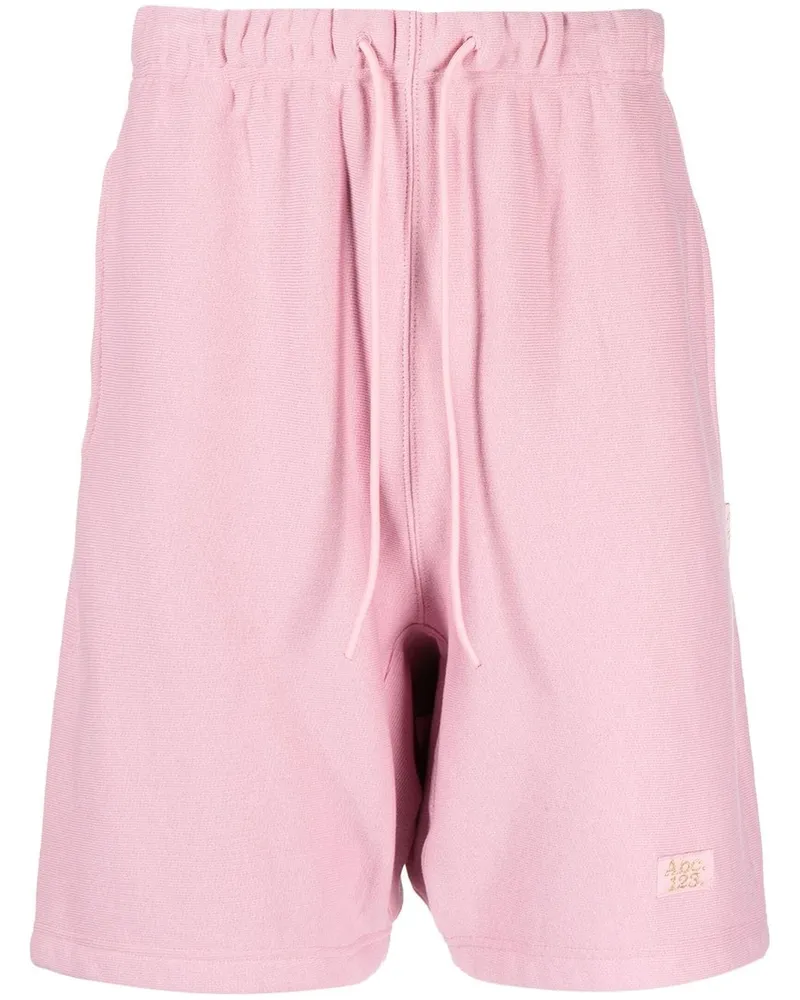 Abc. Joggingshorts mit Logo-Stickerei Rosa