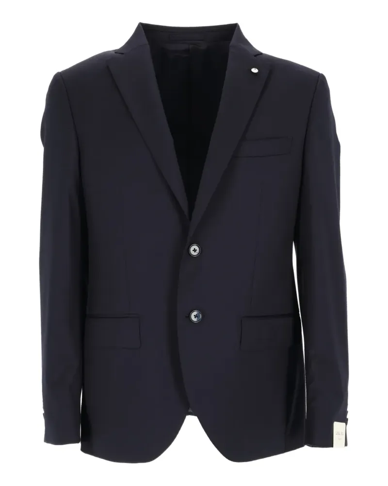 Luigi Bianchi Mantova single-breasted notch-lapel blazer - Blau Blau